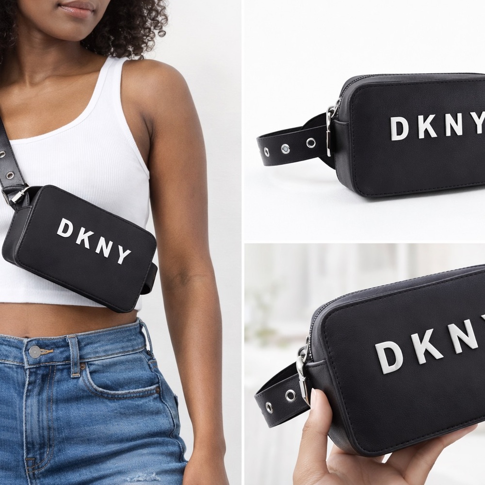 DKNY Black Logo Crossbody Bag